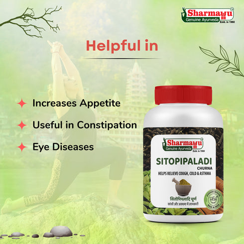Sharmayu Ayurveda Sitopipaladi Churna Sitopaladi Churna Herbal Relief for Cough Cold and Asthma 100g