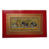 Palm Leaf Handmade Painting of Royal Elephant Procession with Attendants