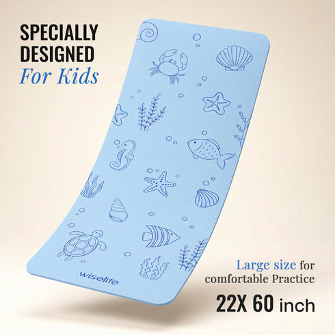 Wiselife Kids Printed Yoga Mat - 6MM