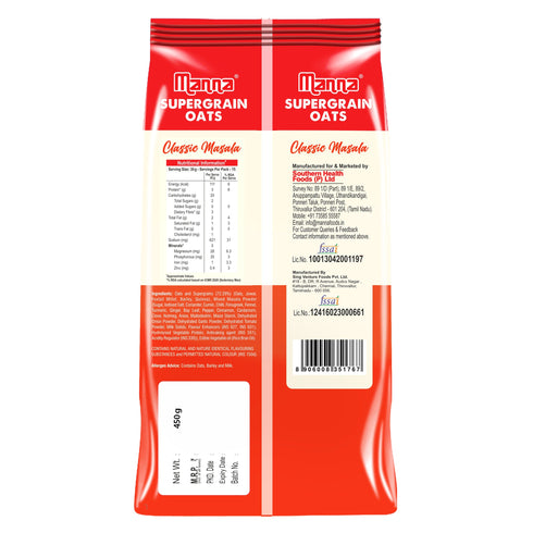 Manna Foods Masala Oats Classic