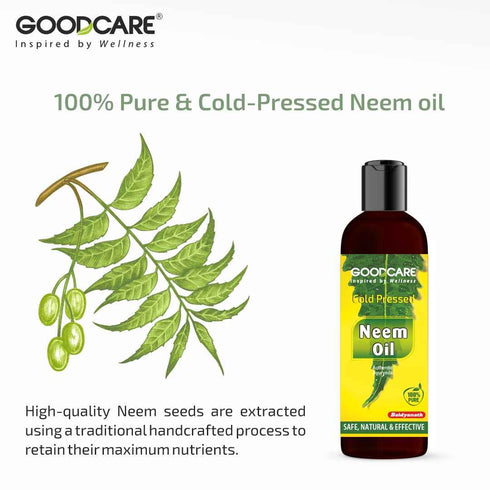Hair Care Trio Of Mahabhringraj Oil, Castor Oil & Neem Oil