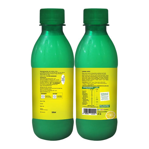 Keyafoods Keya Lemon Juice Concentrate 250ml Contains Natural Lemon Juice Goodness of 25 Fresh Lemons Pack of 2