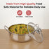Vinod Stainless Steel Elite Bowl with Glass Lid and Side Handles 900 ml Highest grade Stainless Steel Mirror Finish Dishwasher Safe