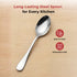 Vinod Decora Stainless Steel Dessert Spoon Set of 12 Piece Heavy Gauge Steel Mirror Finish Rust Free Tough Strong and Durable