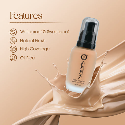 Colors Queen Ultra Definition Liquid Foundation | 30 ML