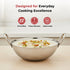 Vinod Claro Heavy Gauge Stainless Steel Hammered Kadai 2.5 mm 1400 ml