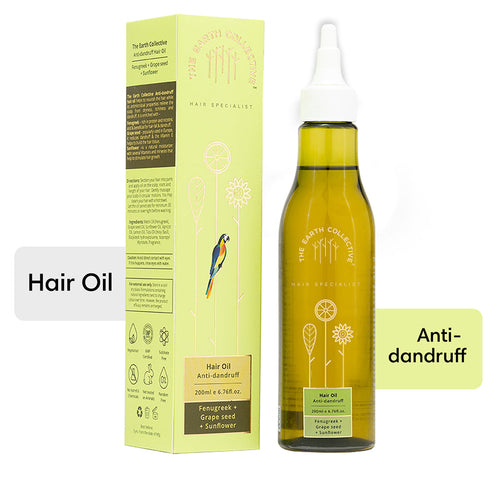 Theearthcollective in Anti Dandruff Hair Oil For Flaky Scalp Fenugreek Grape Seed & Sunflower