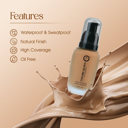 Colors Queen Ultra Definition Liquid Foundation | 30 ML