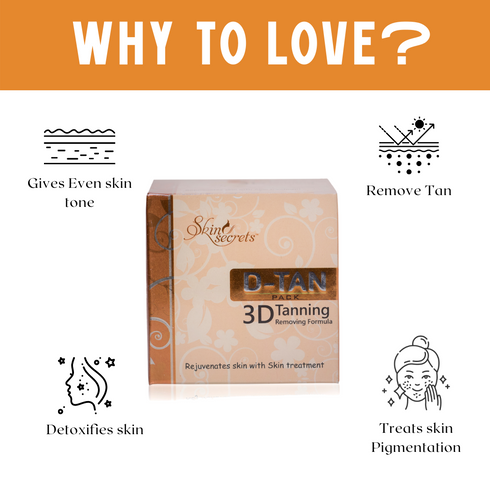 Skin Secrets De-Tan Pack for Instant Tan Removal