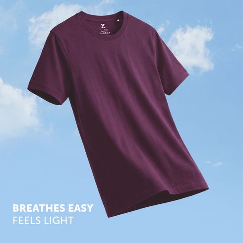 XYXX Pace Combed Cotton T-shirts Plum Red