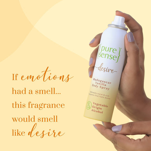 PureSense Desire Madagascar Vanilla Body Spray | Sulphate & Paraben Free | Safe For Skin | Unisex
