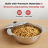 Vinod Stainless Steel Royal Veg Serving Dish with Cover 350 ml Capacity Highest Grade Stainless Steel Dishwasher Safe Tough and Strong