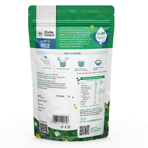 DiabeSmart Low GI Rice - Best Rice For Diabetics