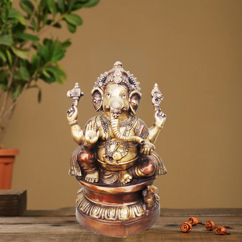 Brass Ganesh Ji Statue 11.715Kg