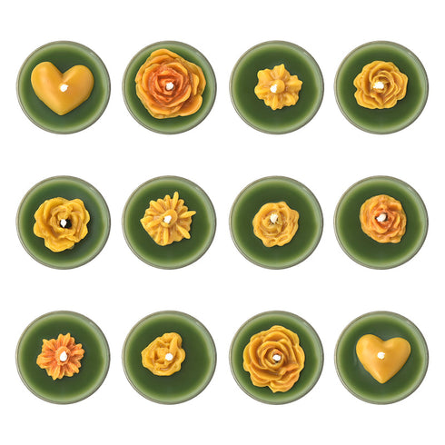 Tea Light Flower Candle - Handmade | Beeswax