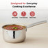 Vinod Claro Heavy Gauge Stainless Steel Hammered Sauce Pan 1.5 mm Capacity 1600 ml