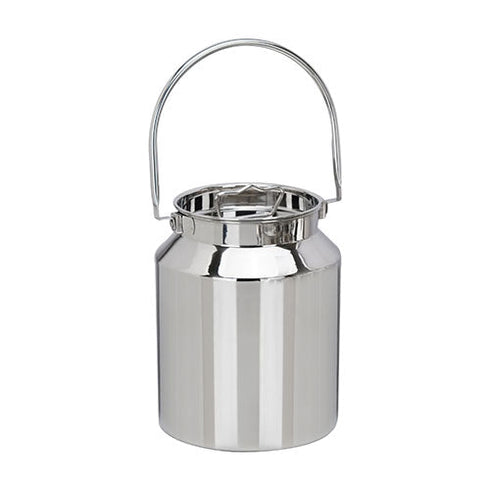 Vinod Stainless Steel Milk Can Barni Oil Can 5 Litre with Heavy Gauge Steel Jointless Body Glossy Finish Non Reactive Surface Rust Free