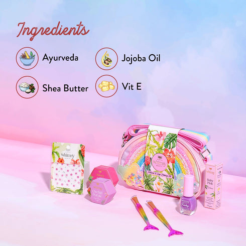 Whimsy Beauty Rainbow Sling Bag Beauty Kit