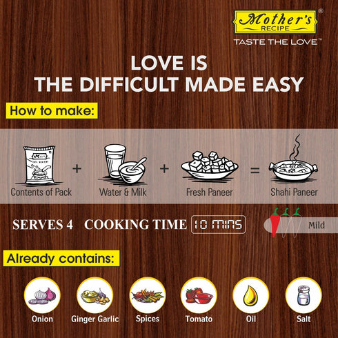Mothers Recipe Shahi Paneer Mix 50 GM Pack of 10