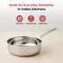 Vinod Doniv Majestic Stainless Steel Sandwich Bottom Fry Pan Capacity 2.5 Ltr 22cm Induction base