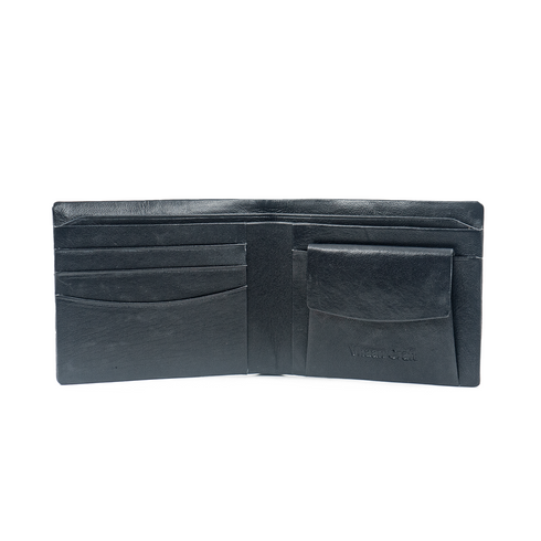 Vhaanfootwear Seamless Elegance RFID Protected Stitchless Premium NAPPA Leather Wallets for Men Black
