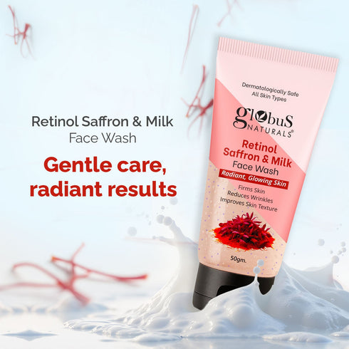 Globus Naturals Retinol Saffron & Milk Face Wash