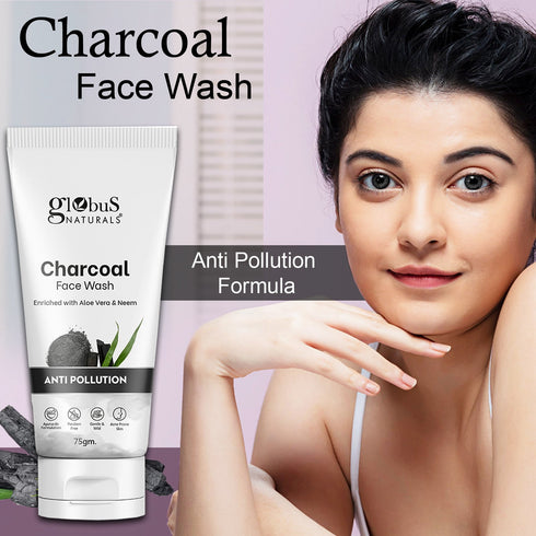 Globus Naturals Anti Pollution Charcoal Face Wash