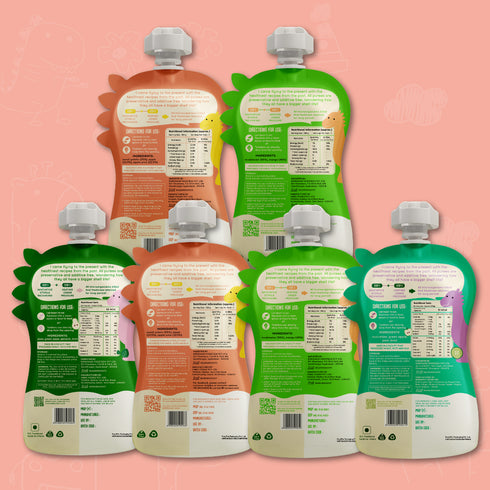Rorosaur Fruit & Veggie Baby Snack Pack