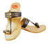 Vhaanfootwear Black & Gold Color Soft Kolhapuri Chappal for women by vhaan