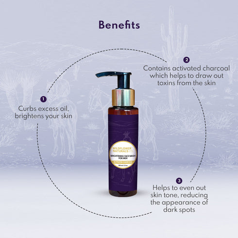 Wildflower Naturals Brightening Face Wash for Men