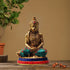 Brass Hanuman With Turquoise Coral Statue 1.63Kg
