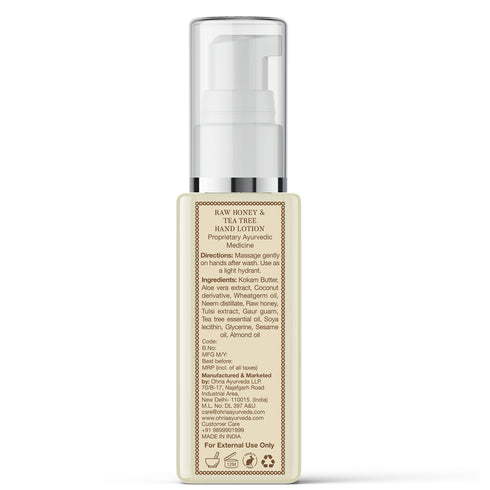 Ohria Ayurveda Raw Honey & Tea Tree Hand Lotion