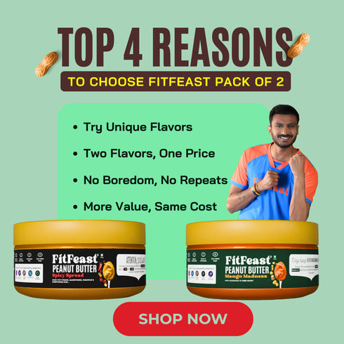 Fitfeast Mango Madness & Spicy Spread Peanut Butter Combo (150g Each)