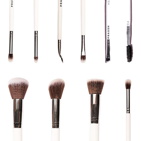 Praush 9 Pcs Professional Makeup Brush Set (Face + Eye)
