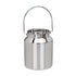 Vinod Stainless Steel Milk Can Barni Oil Can 3.7 Litre with Jointless Body Heavy Gauge Steel Glossy Finish and Non Reactive Surface