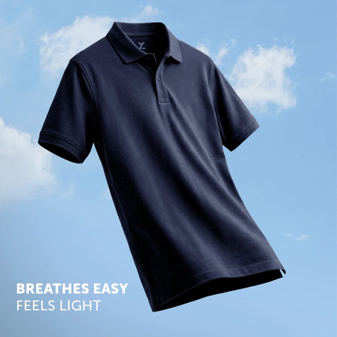 XYXX Nova Combed Cotton Polo T-shirts Midnight Blue