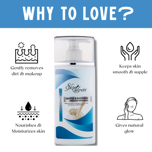Skin Secrets Deep Cleansing Milk with Vitamin E Oil for Gentle Cleansed Soft Skin