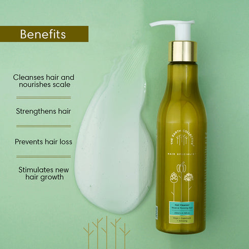 Theearthcollective in Weak & Thinning Hair Cleanser Shampoo Hops Capsicum & Ginseng