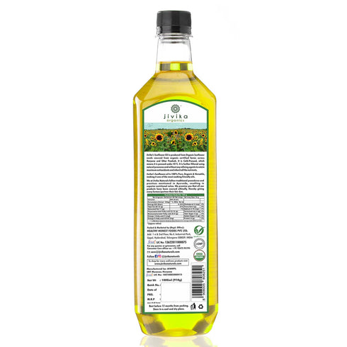 Jivika Naturals Cold Pressed Organic Sunflower Oil
