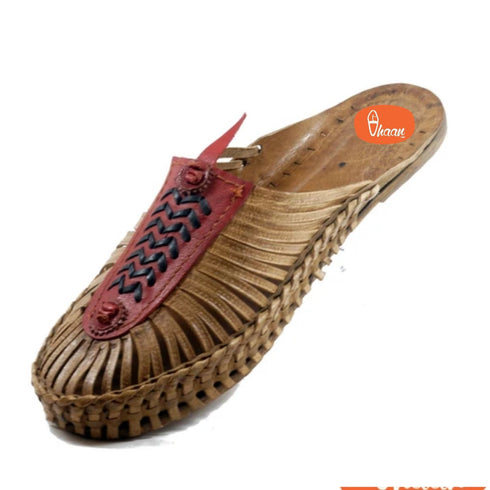 Vhaanfootwear Red handcrafted kolhapuri shoes for Women