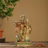 Brass Radha Krishna Same Base God Statue 0.915Kg