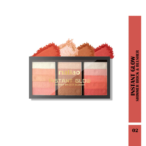 Maliao Instant Glow Shimmer Brick & Blusher Palette