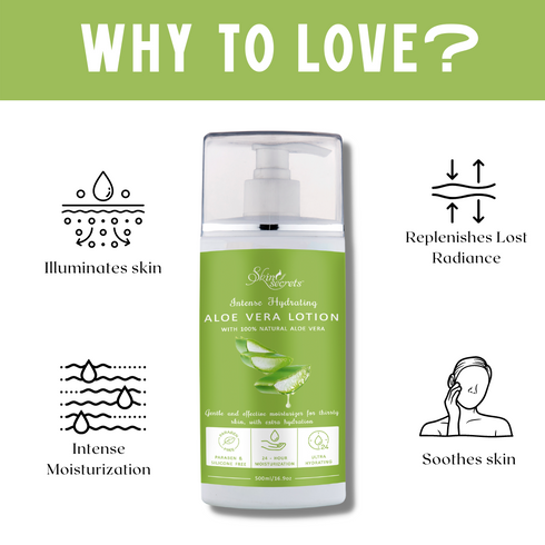 Skin Secrets Aloe Vera Lotion for Hydrated & Plump Skin