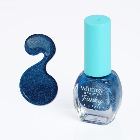 Whimsy Beauty Funky Blue Glitter Nailpaint
