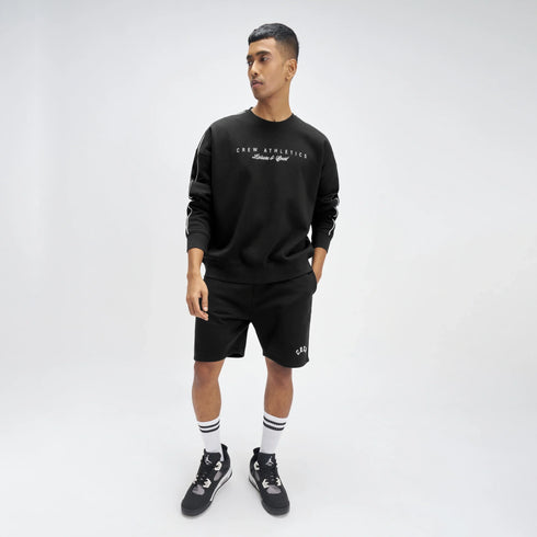XYXX Crew Oversized Round Neck Sweatshirt - Ink Black