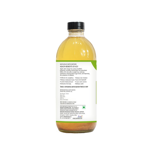 Natuur Apple cider vinegar (With mother Raw and unfiltered )