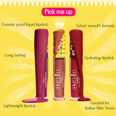 LoveChild I Claim | Game On! Mad|Matte Liquid Lipstick Deep Pink | Transfer|proof