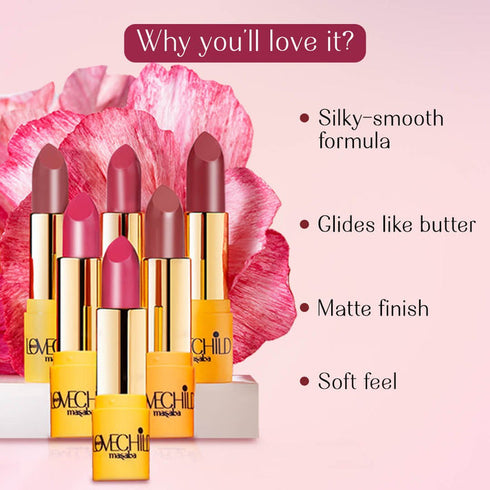LoveChild Pink Delilah| Rani Core Luxe Matte Lipstick Nude Pink