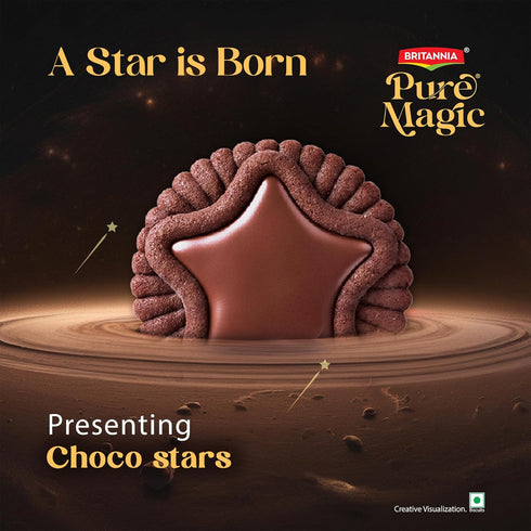 Britannia Pure Magic Choco Stars Cookies