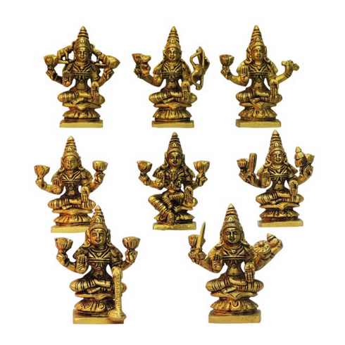 Brass Showpiece Aashta Laxmi Set Idols 2.84 KG